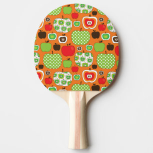 Raquette De Ping Pong Motif mignon d'illustration de pomme