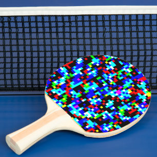 Raquette De Ping Pong Motif multicolore