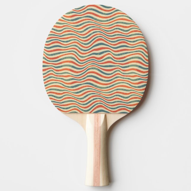 Raquette De Ping Pong Motif rayé (Devant)