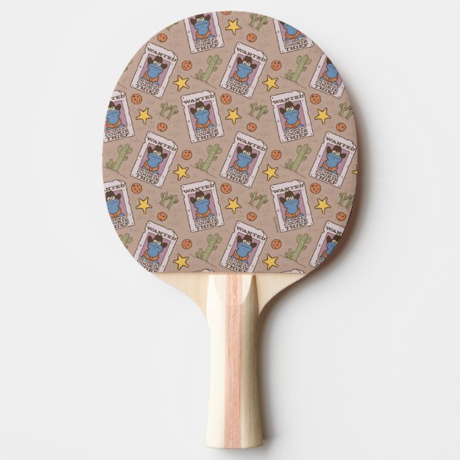 Raquette De Ping Pong Motif Recherché Cookie Monster (Devant)