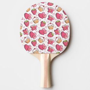 Raquette De Ping Pong motif romantique de nourriture