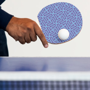 Raquette De Ping Pong Motif Sayagata, Japonais, Violet et Bleu