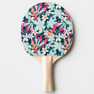Raquette De Ping Pong Motif tropical coloré