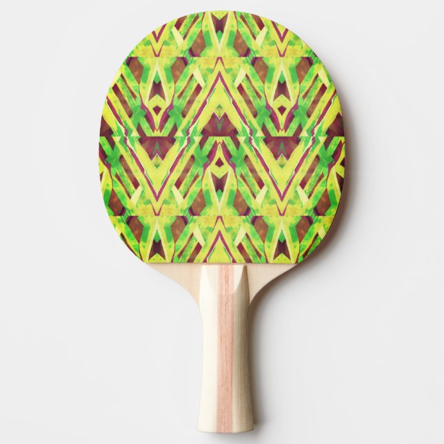 Raquette De Ping Pong Motif vert et marron (Devant)