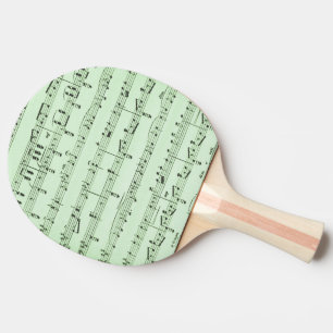 Raquette De Ping Pong Musique en feuille verte