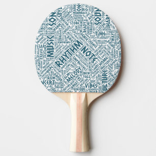 Raquette De Ping Pong Musique Mélodie Orchestre Silhouette Forme Texte