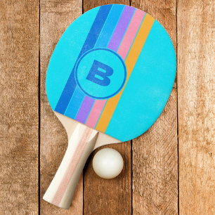 Raquette De Ping Pong Neon Ocean Sky défoncé des années 80 avec une prem