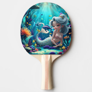 Raquette De Ping Pong Nerina – La douce sirène des rêves de corail.