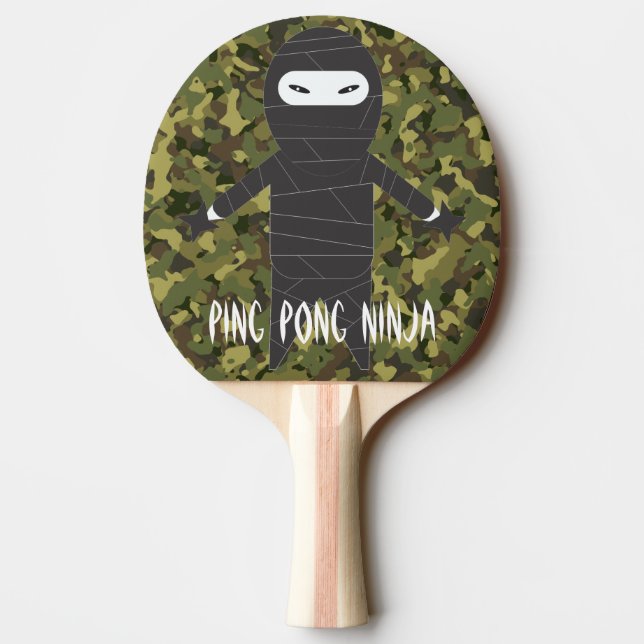 Raquette De Ping Pong Ninja Funny Smack Talk Fun Camo  (Dos)