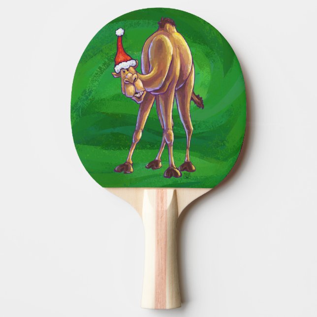 Raquette De Ping Pong Noël De Camel Sur Vert (Devant)