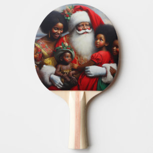 Raquette De Ping Pong Noël Père Noël Avec Enfants 7