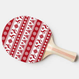 Raquette De Ping Pong Noël Vacances Nordic Motif Cosy