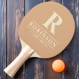 Raquette De Ping Pong Nom de famille et pêche initiale Kiss