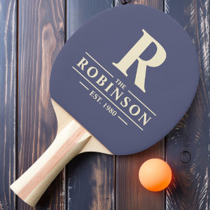 Raquette De Ping Pong Nom de famille & Initiale Lavande Brise