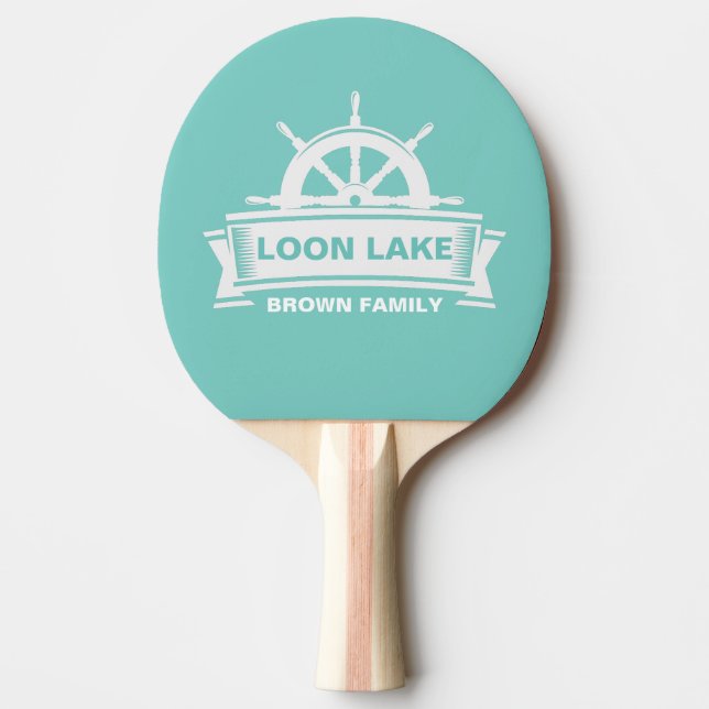 Raquette De Ping Pong Nom de famille Lake House Vacances (Devant)