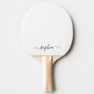 Raquette De Ping Pong Nom de typographie personnalisé Dos rouge