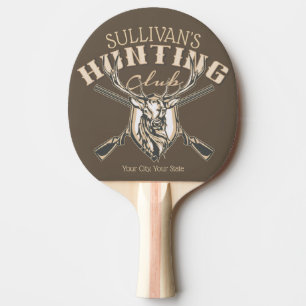 Raquette De Ping Pong Nom du chasseur sur mesure Deer Trophy Rifle Hunte