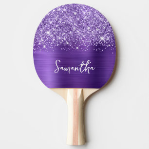 Raquette De Ping Pong Nom du glamme d'améthyste pourpre