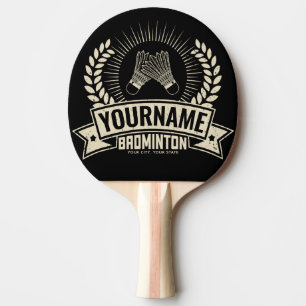 Raquette De Ping Pong Nom du joueur de badminton personnalisé Racquet S