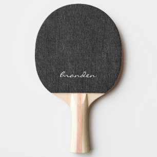 Raquette De Ping Pong Nom moderne Noir Denim Imprimer