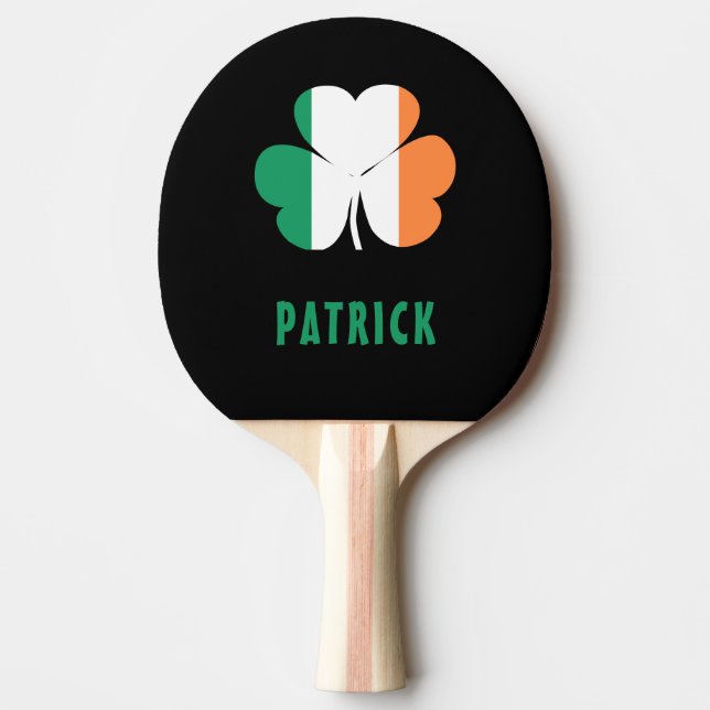 Raquette De Ping Pong Nom personnalisé Celtic Irlande Shamrock Drapeau i (Devant)