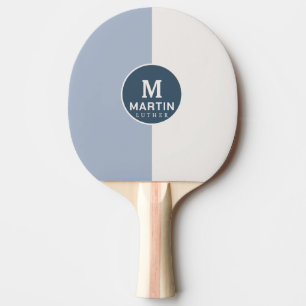 Raquette De Ping Pong Nom personnalisé moderne Bleu blanc