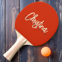 Noms peints orange sanguine de style Mid-Century M