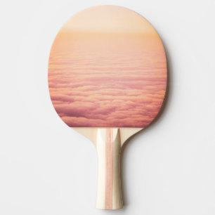 Raquette De Ping Pong Nuages roses orange moelleux Ciel