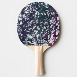 Raquette De Ping Pong Œuvres d'art en marbre violet, vert, rose
