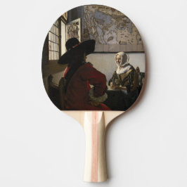 Raquette De Ping Pong Officier et fille riante