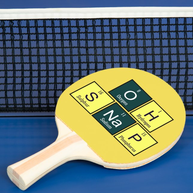 Raquette De Ping Pong Oh Snap Funny Élément Chimie enseignant Chimiste (Insitu)