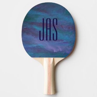Raquette De Ping Pong Ombre bleue Abstraite | Turquoise Turquoise Purple