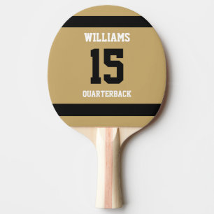 Raquette De Ping Pong Or plaqué et noir