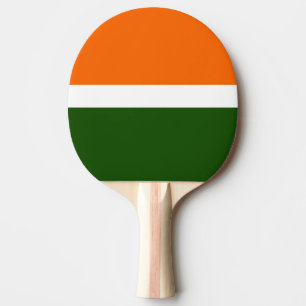 Raquette De Ping Pong Orange Blanc Vert Plat Couleur Bloc Design