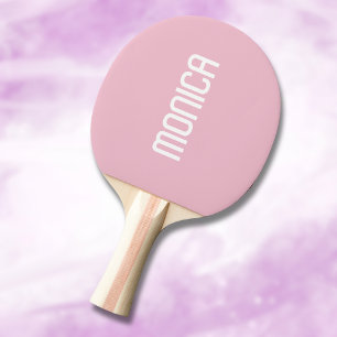 Raquette De Ping Pong Orchidée rose Nom moderne Minimaliste tendance