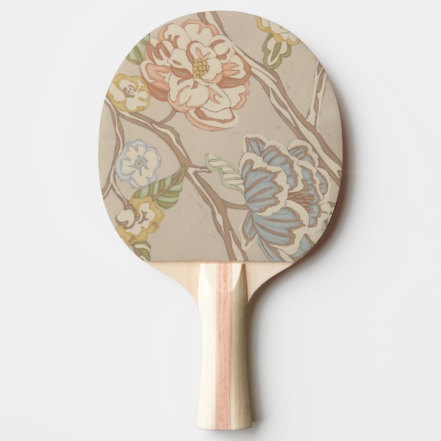 Raquette De Ping Pong Organza Chintz Floral Design (Devant)