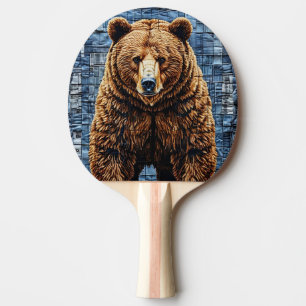 Raquette De Ping Pong Ours grizzly