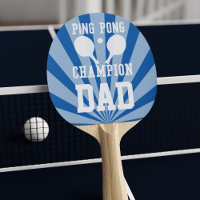 Paddle champion de pong de ping bleu papa