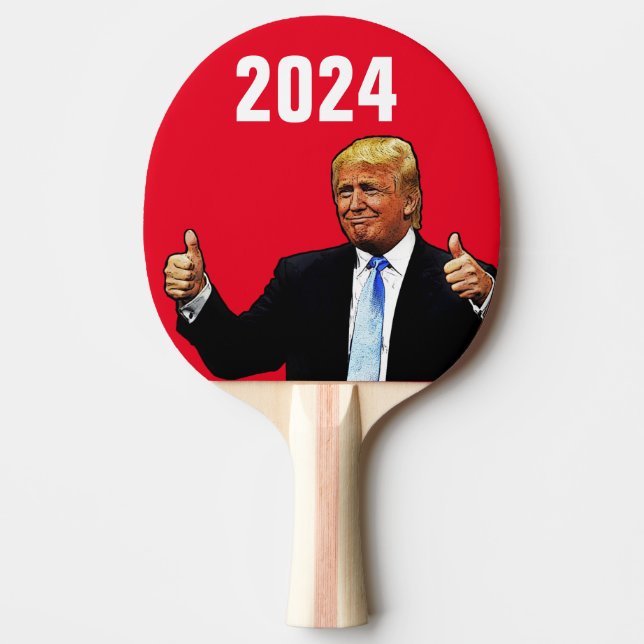 RAQUETTE DE PING PONG PADDLE DE PING DE DONALD TRUMP 2024 (Devant)