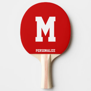 Raquette Ping Pong de tennis de table rouge personnalisable une face (vendu  à l'unité)