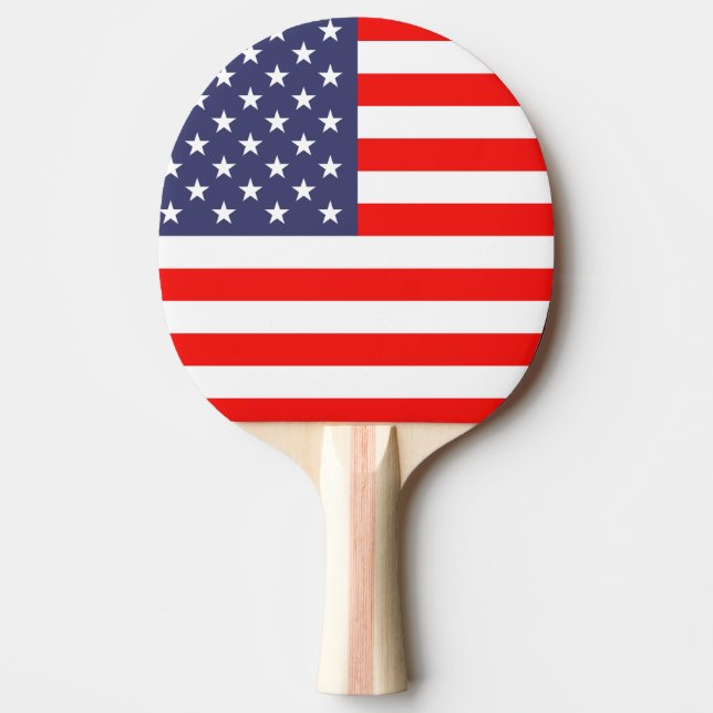 Raquette De Ping Pong Paddle de ping pong patriotique avec drapeau améri (Devant)