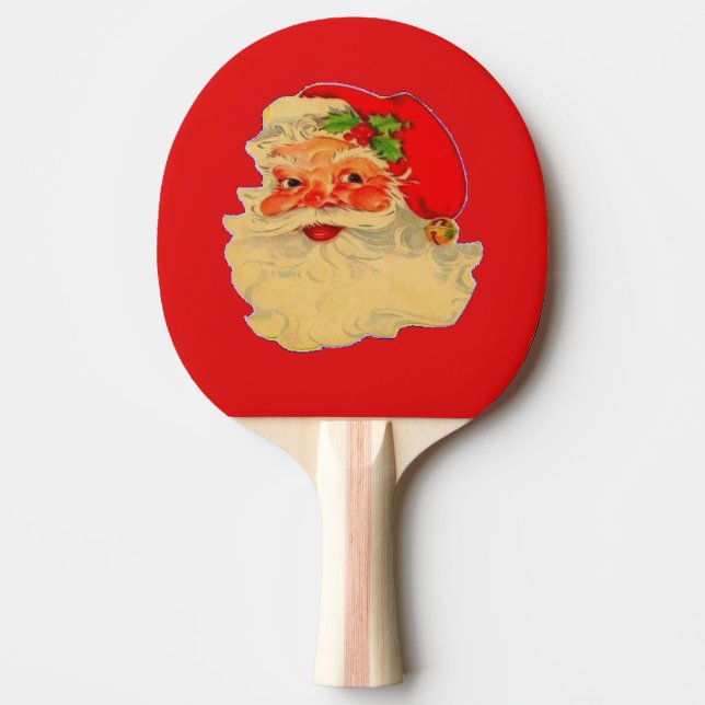 Raquette De Ping Pong Paddle - Père Noël - Rouge (Devant)
