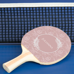 Raquette De Ping Pong Paddle Ping Ping Ping Rose Elegant Damask
