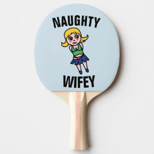 Raquette De Ping Pong Paddle-Ping-Pong FUNNY (WIFEY)