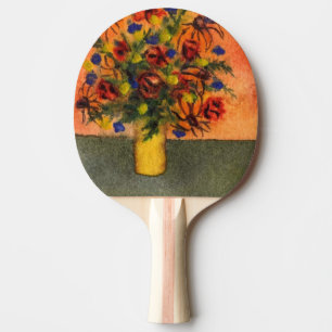 Raquette De Ping Pong Pagaie à bascule floral "Vase Jaune"