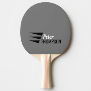 Raquette De Ping Pong Pagaie à bascule gris avec son nom