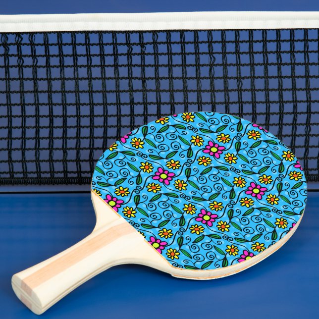 Raquette De Ping Pong Pagaie Abstraite à bascule floral (Insitu)