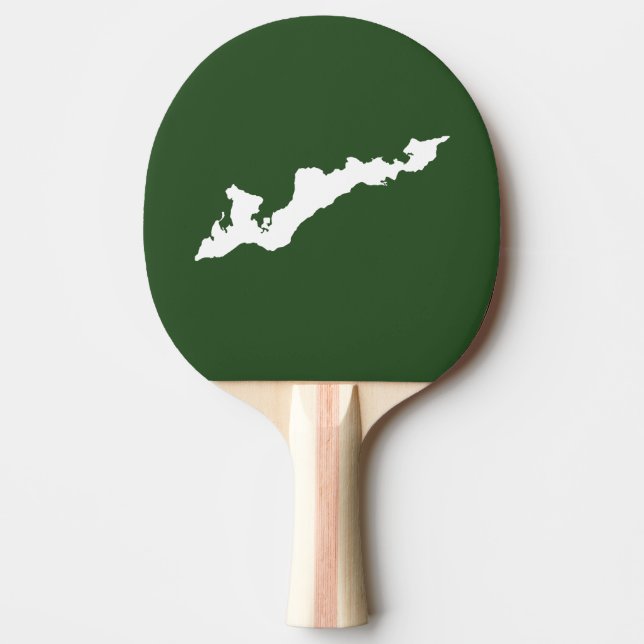 Raquette De Ping Pong Pagaie de Logo Classic Fishers Island - Blanc/Vert (Devant)