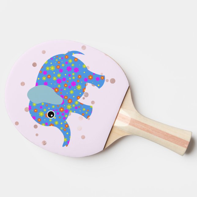 Raquette De Ping Pong Pagaie de ping éléphant bleu (Côté)