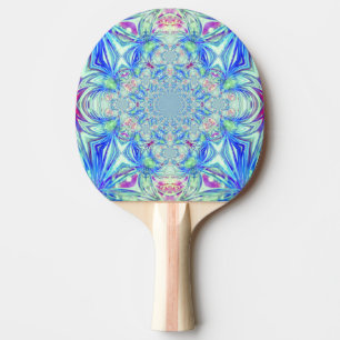 Raquette De Ping Pong Pagaie de ping en cristal bleu